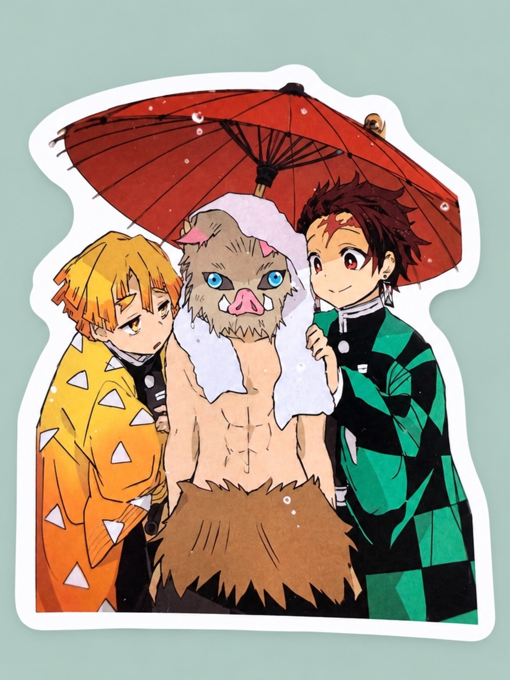 Tanjiro Zenitsu & Inosuke | Demon Slayer Trio Anime Sticker | 5/$10